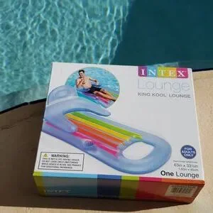 Intex King Kool – Drijfstoel Gonflable 160 X 85 Cm – Pour Piscine, Plage Ou Détente Sur L’eau